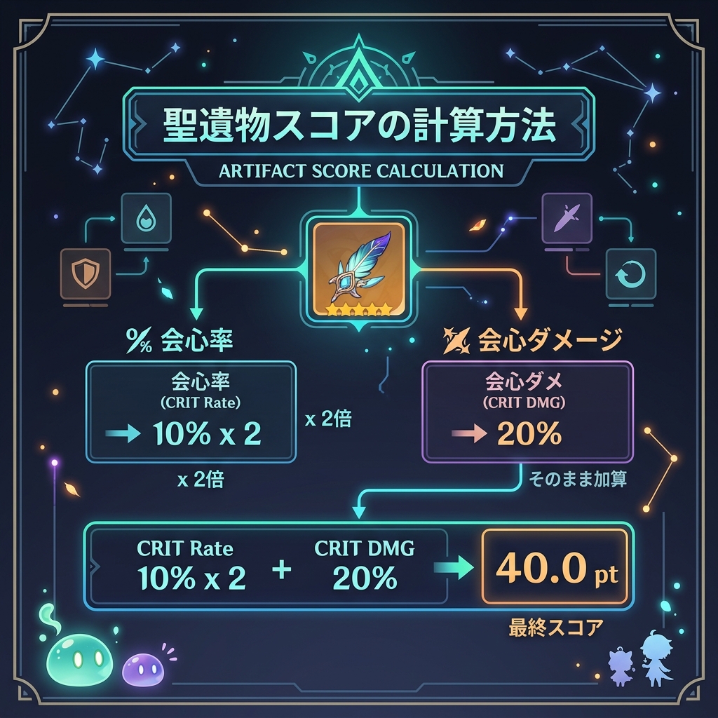 聖遺物スコアの計算例